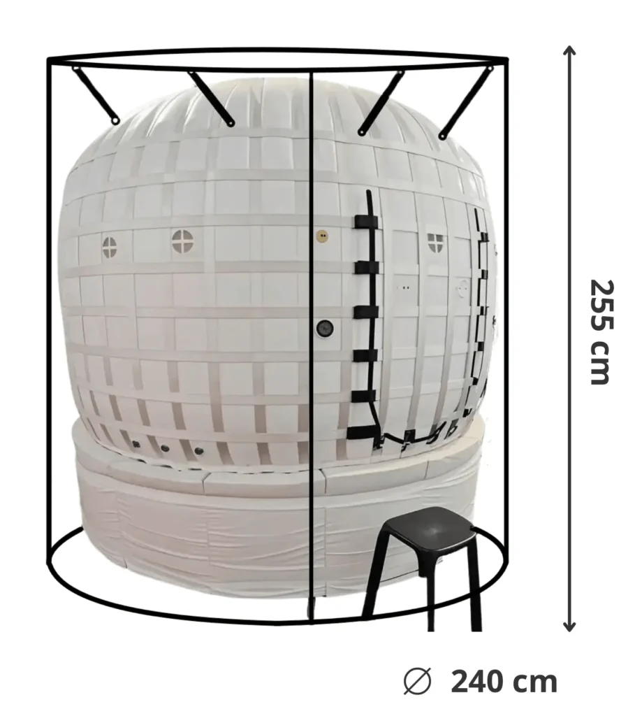 Komora normobaryczna OXYstar SFERA MAXI z wymiarami